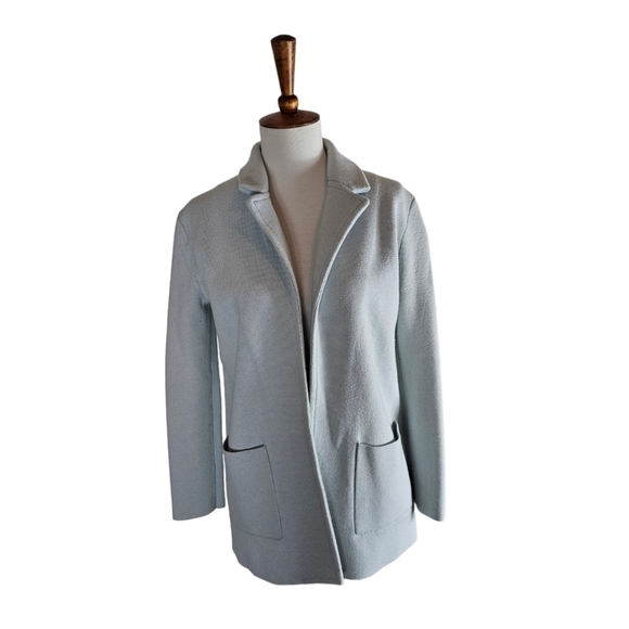Magaschoni Open Cardigan Light Blue Blazer Sweater XSmall Preowned - Picture 1 of 8